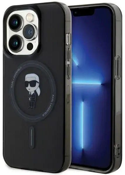 Karl Lagerfeld KLHMP15XHFCKNOK iPhone 15 Pro Max 6.7" czarny|black hardcase IML Ikonik MagSafe