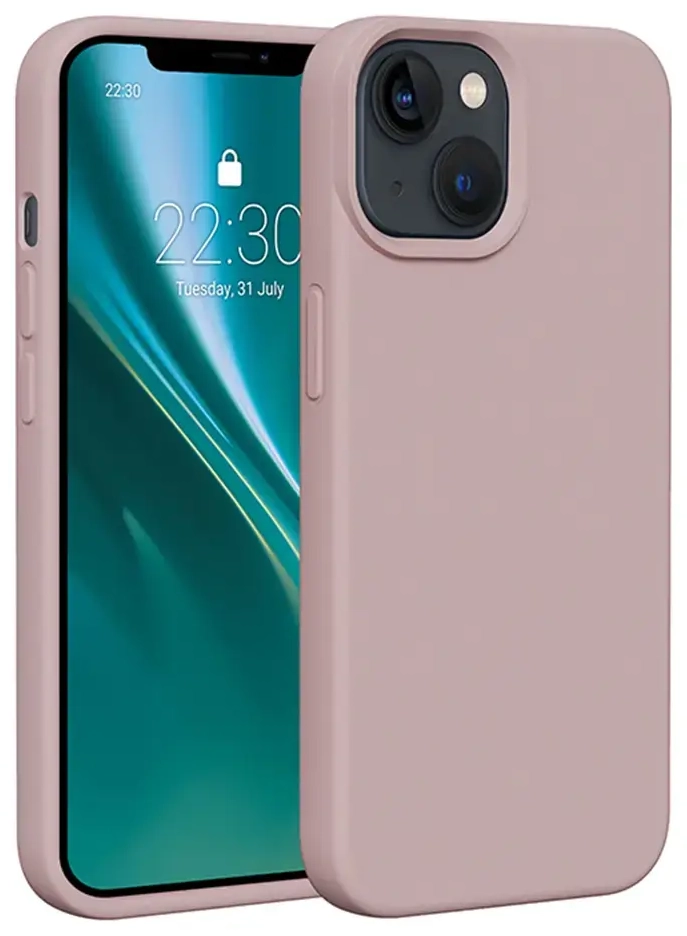 Etteri silikoninis telefono dėklas iPhone 14 šviesiai rožinis