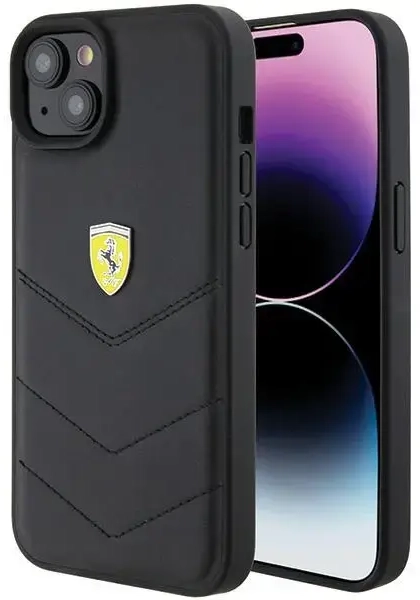 Ferrari FEHCP15MRDUK iPhone 15 Plus 6.7" czarny|black hardcase Quilted Metal Logo
