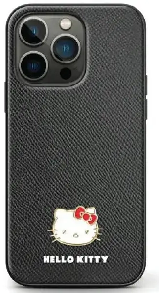 Hello Kitty HKHCZF5PGHDLMK Z Flip5 F731 czarny|black hardcase Metal Logo Kitty Head