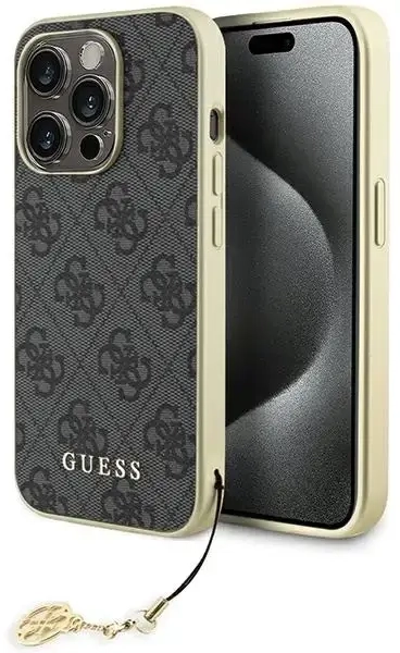 Guess GUHCP15LGF4GGR iPhone 15 Pro 6.1" gray|gray hardcase 4G Charms Collection