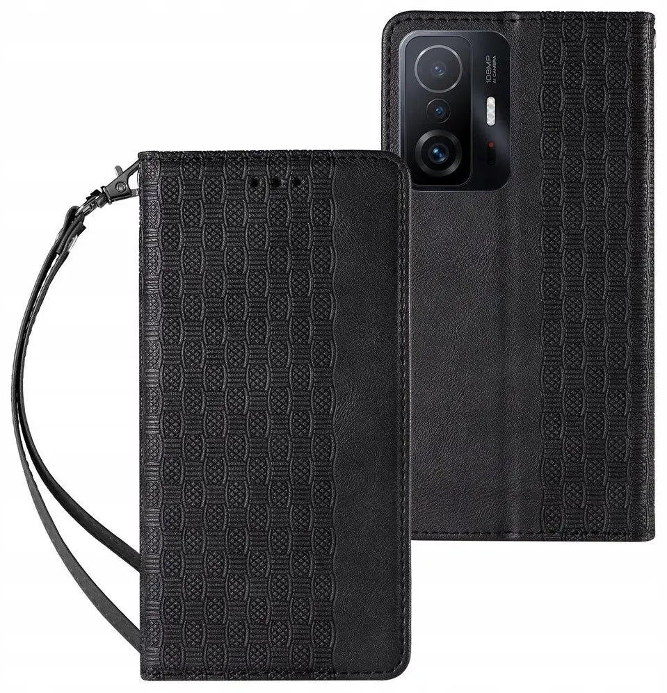 Fusion Magnet Strap grāmatveida maks + aukliņa Samsung A236 Galaxy A23 5G melns