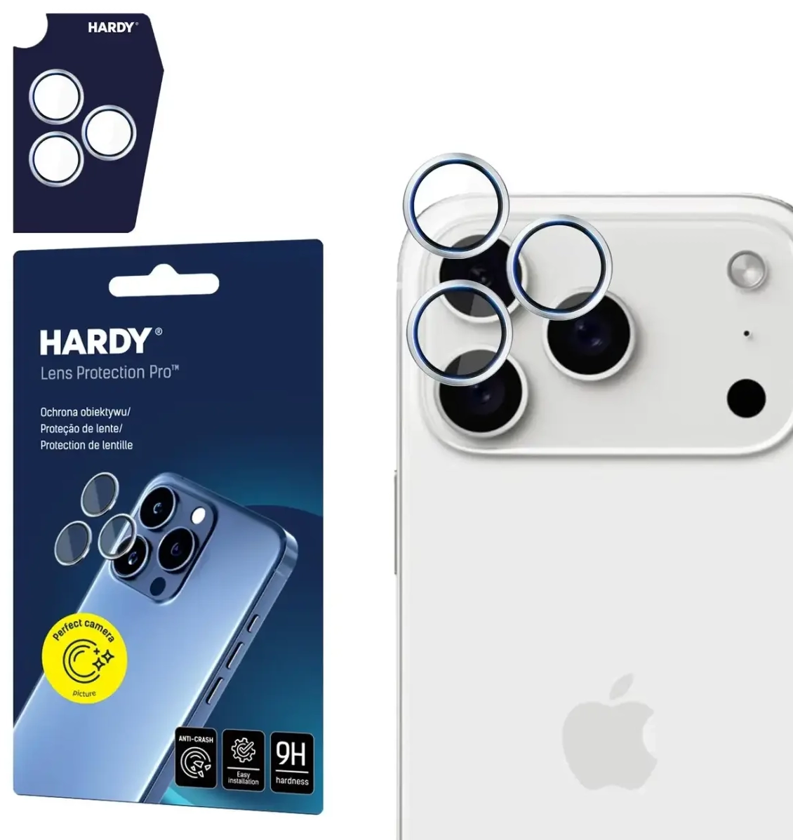 3mk HARDY Lens Protection Pro lens glass for iPhone 17 Pro | 17 Pro Max - silver