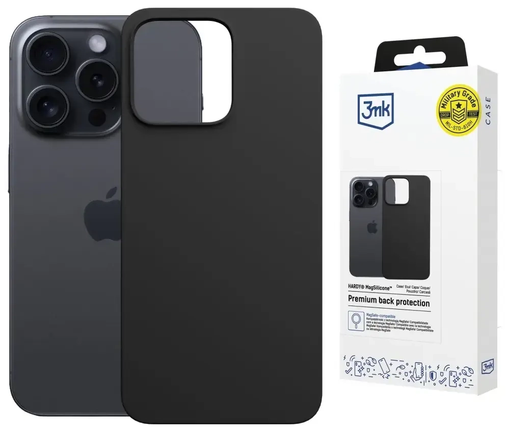 3MK Hardy MagSilicone Case for Apple iPhone 16 Pro Graphite