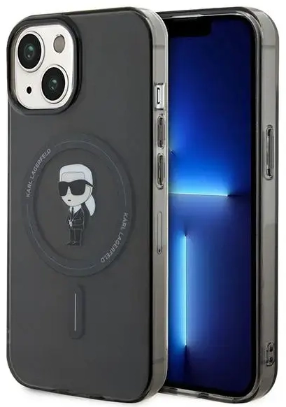 Karl Lagerfeld KLHMP14SHFCKNOK iPhone 14 | 15 | 13 6.1" czarny|black hardcase IML Ikonik MagSafe
