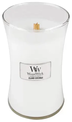 WoodWick Island Coconut kvapioji žvakė su medine dagtimi 610 g